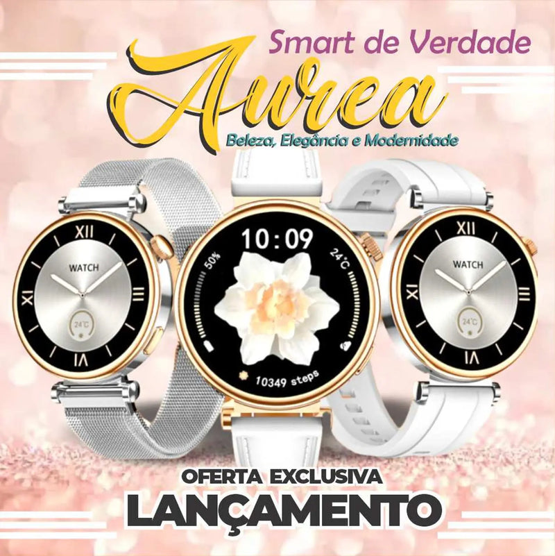 ÁUREA | TELA AMOLED | DUAS PULSEIRAS