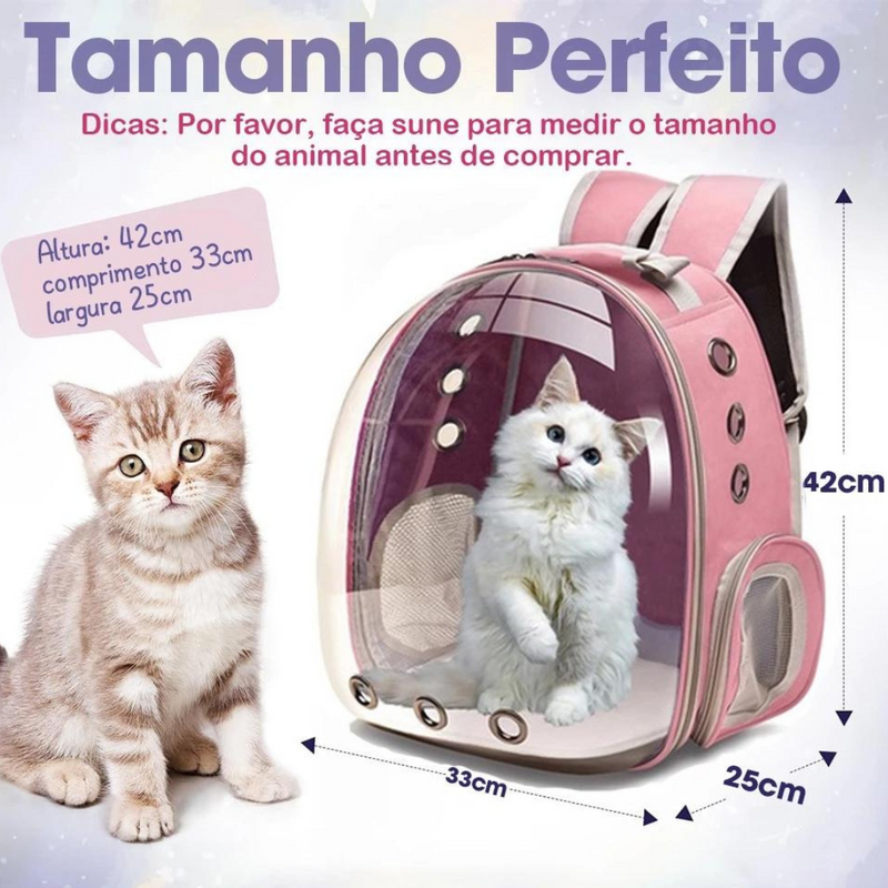Mochila Pet Transporte para Cães e Gatos