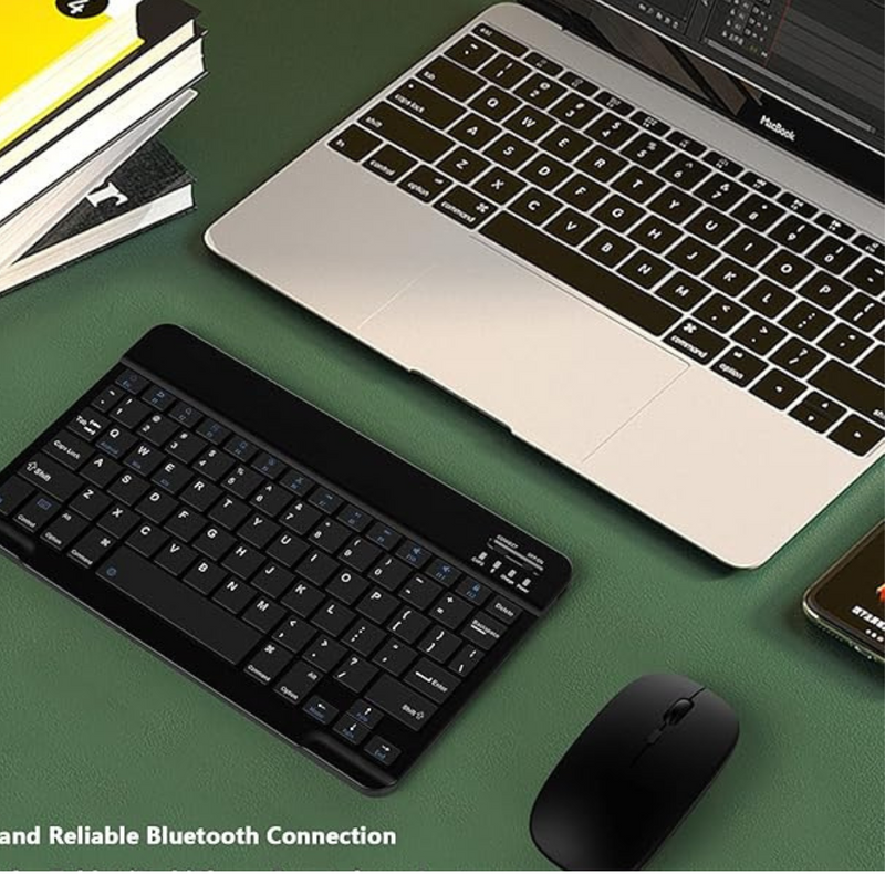 Conjunto de Teclado + Mouse Sem Fio Bluetooth