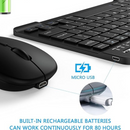 Conjunto de Teclado + Mouse Sem Fio Bluetooth