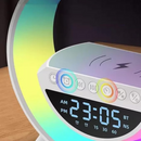 G Speaker Luminária com Relógio e Carregador Indução BM-F946
