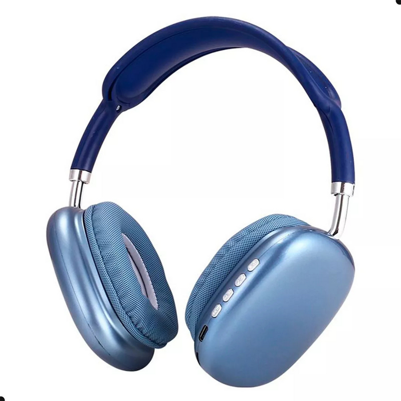 Fone De Ouvido Bluetooth Air - S/ Fio Wireless Headphone P9 - Azul