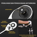 Jogo de Ferramentas com 46 Peças Soquete Aço c/ Maleta uso Automotível e Doméstico - Vermelha