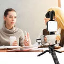 Suporte Tripé com Luz LED e Bastão de Selfie – Kit de Gravação BM-244