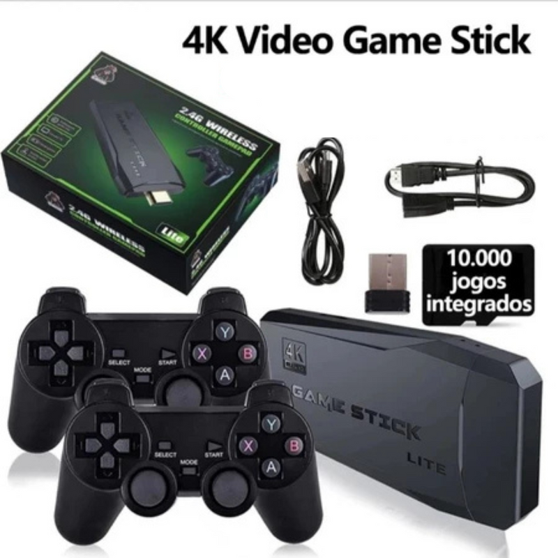 Game Stick 4K Retrô 10.000 Jogos