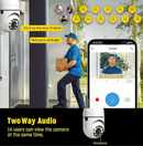 Câmera Lâmpada de Segurança Vigilância IP Wi-Fi 360° Visão Noturna FullHD