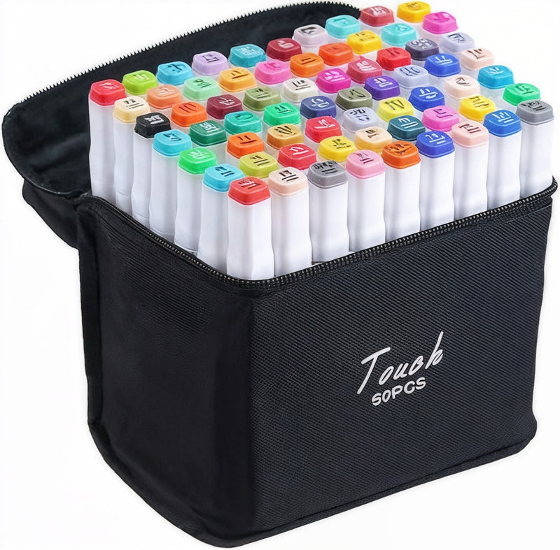 Kit Livro Colorir LIL. STI. (Rosa) + 60 Canetas