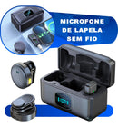 Microfone Lapela Duplo Sem Fio Magnético Anti Ruído - ON-2912