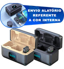 Microfone Lapela Duplo Sem Fio Magnético Anti Ruído - ON-2912