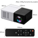 Mini Projetor Portátil Led 1080p com saida HDMI - 600 Lumens