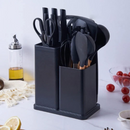 Conjunto de Utensílios de Cozinha Completo 19 peças - Preto
