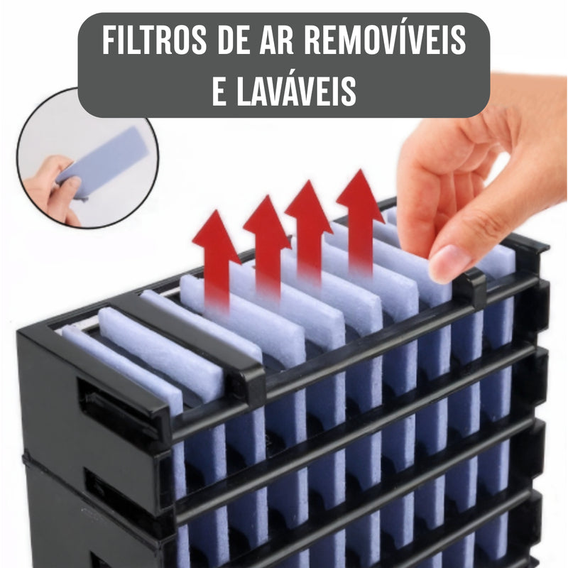 Mini Ar Condicionado Portátil 3 Velocidades USB Bivolt