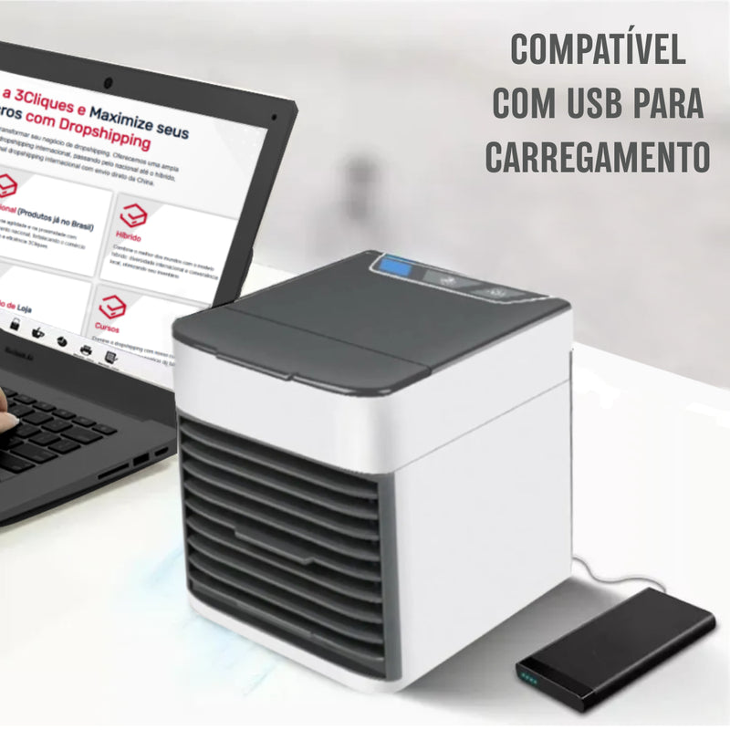 Mini Ar Condicionado Portátil 3 Velocidades USB Bivolt