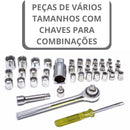 Jogo de Ferramentas 40 Peças com Maleta – Soquetes para Uso Automotível e Doméstico – Cinza