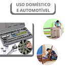 Jogo de Ferramentas 40 Peças com Maleta – Soquetes para Uso Automotível e Doméstico – Cinza