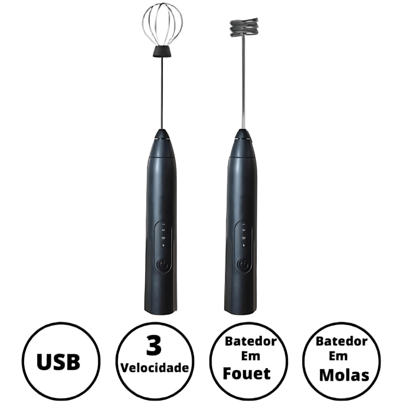 Mini Batedor Mixer Elétrico Portátil Bivolt