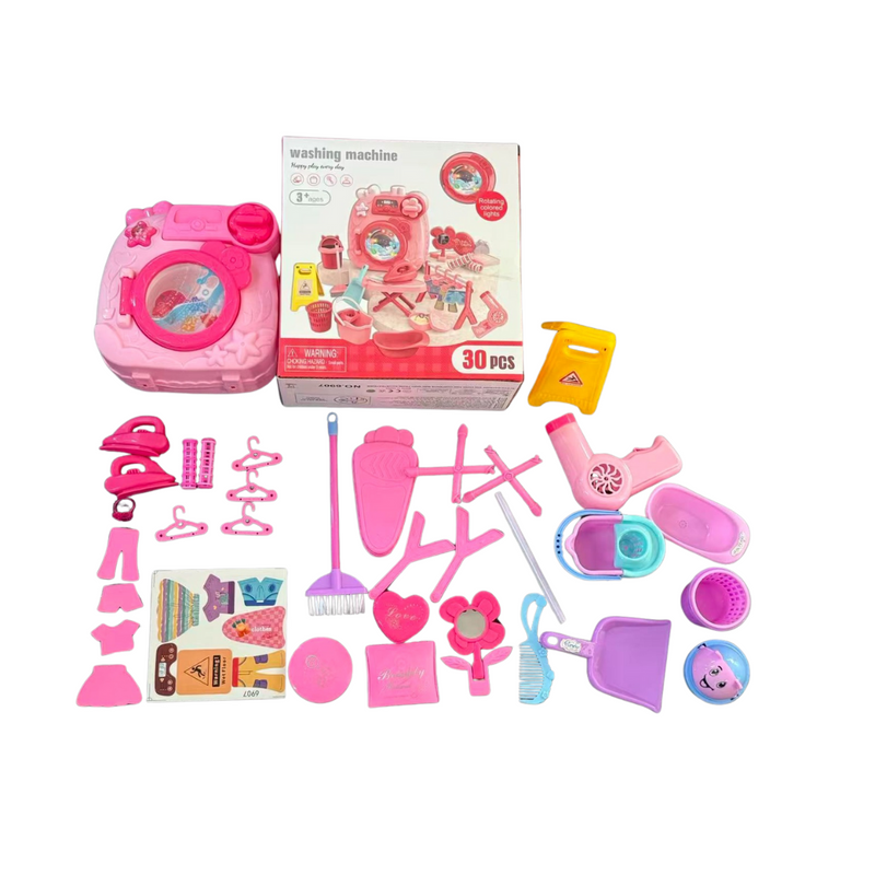 Brinquedo Infantil Máquina de Lavar com Acessórios 30pcs