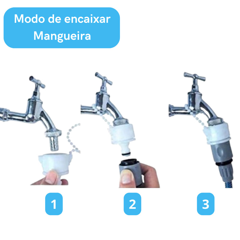 Mangueira Banho Escova Massageadora de SIlicone Pets Não Machuca 2,20m - LMZ0255