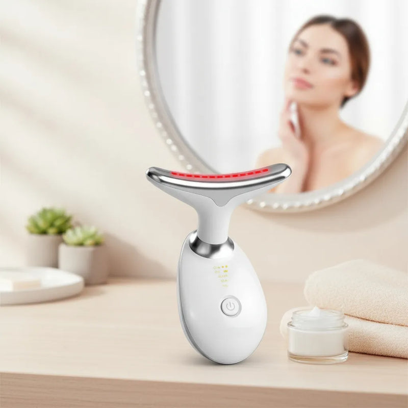 Massageador Facial Anti-Rugas e Flacidez com LED – USB Bivolt