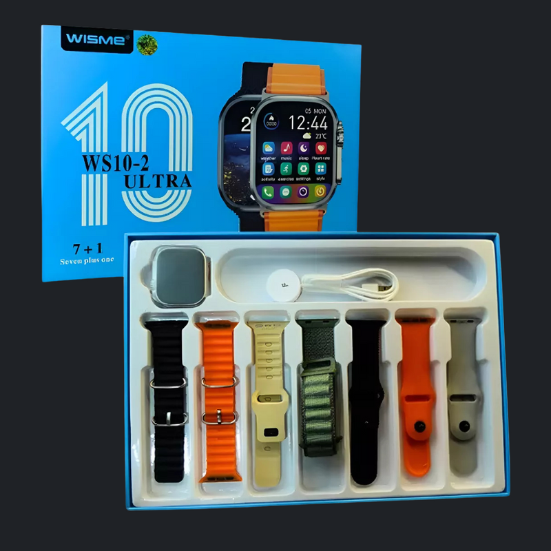 Relógio Smartwatch Wisme Ws10 Ultra 2 |7 Pulseiras| Indução