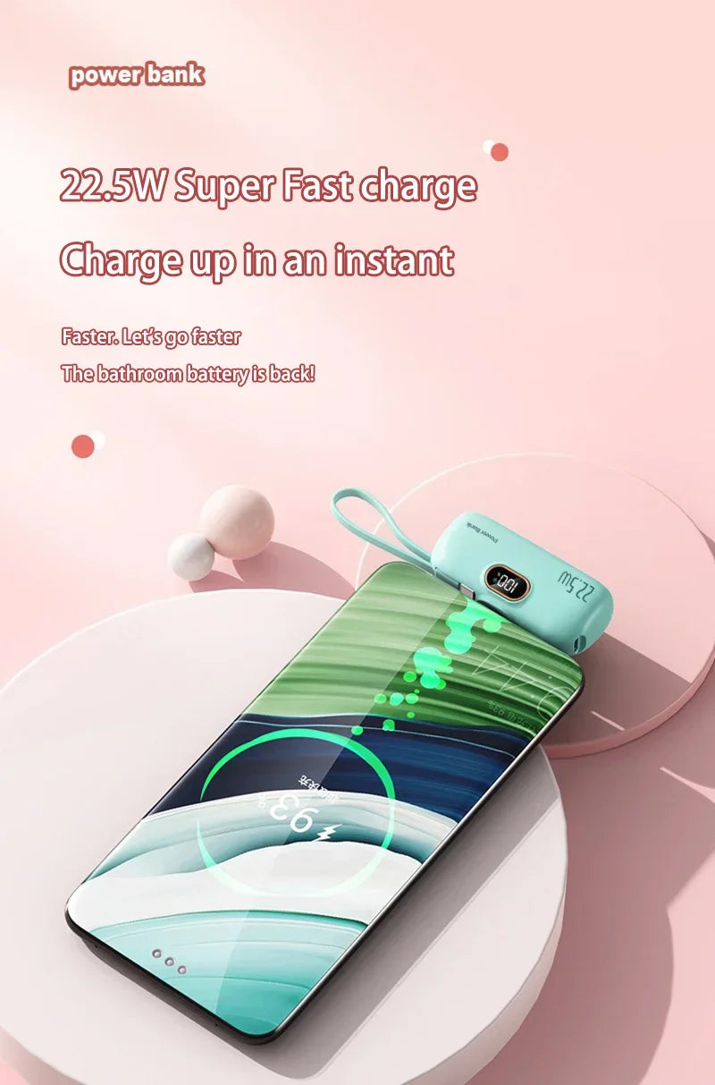 Xiaomi Mini Carregador Portátil Portátil de 30000 mAh, carregamento rápido e prático, adequado para iPhone 16, 15 e 14, bateria externa Samsung