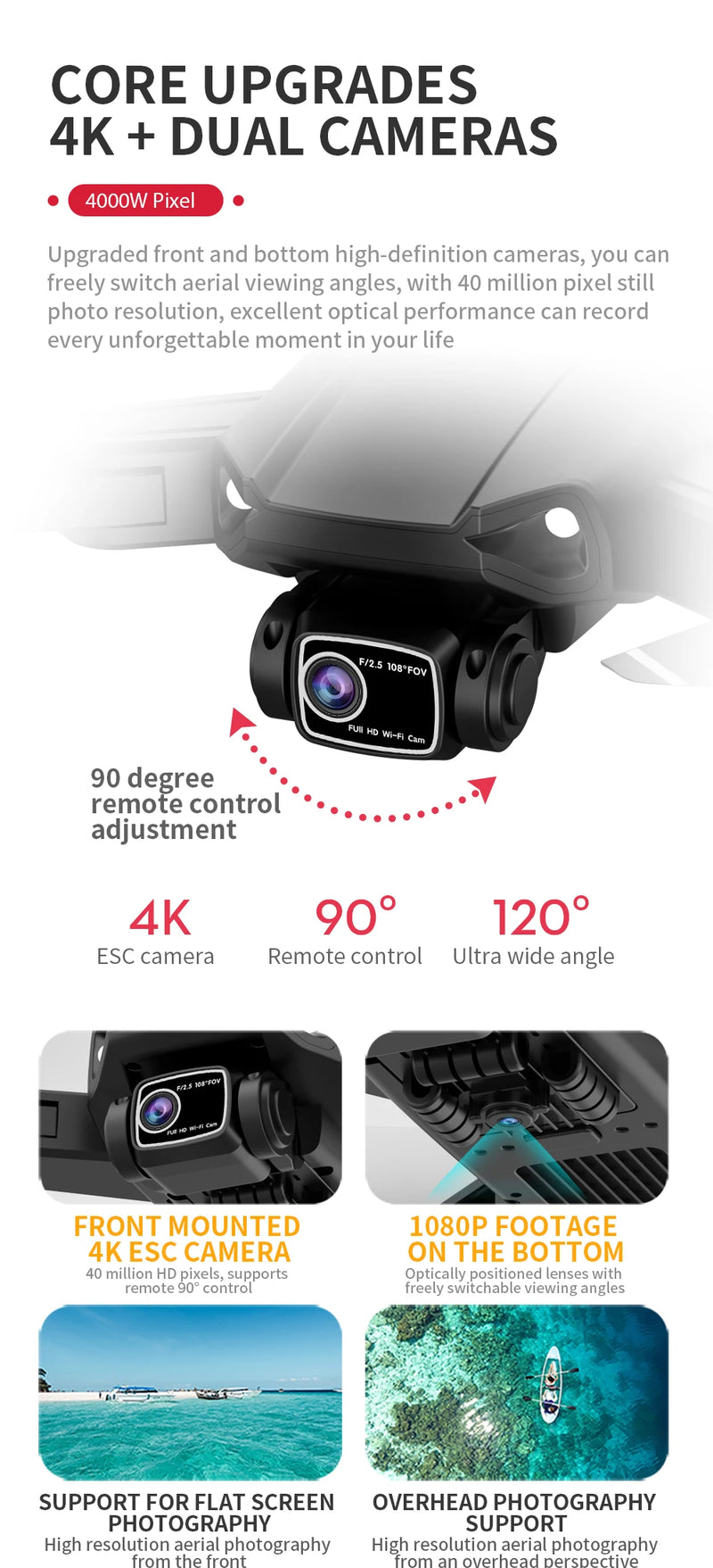 Drone L900 PRO 4K com GPS e Brushless – Estabilidade Profissional