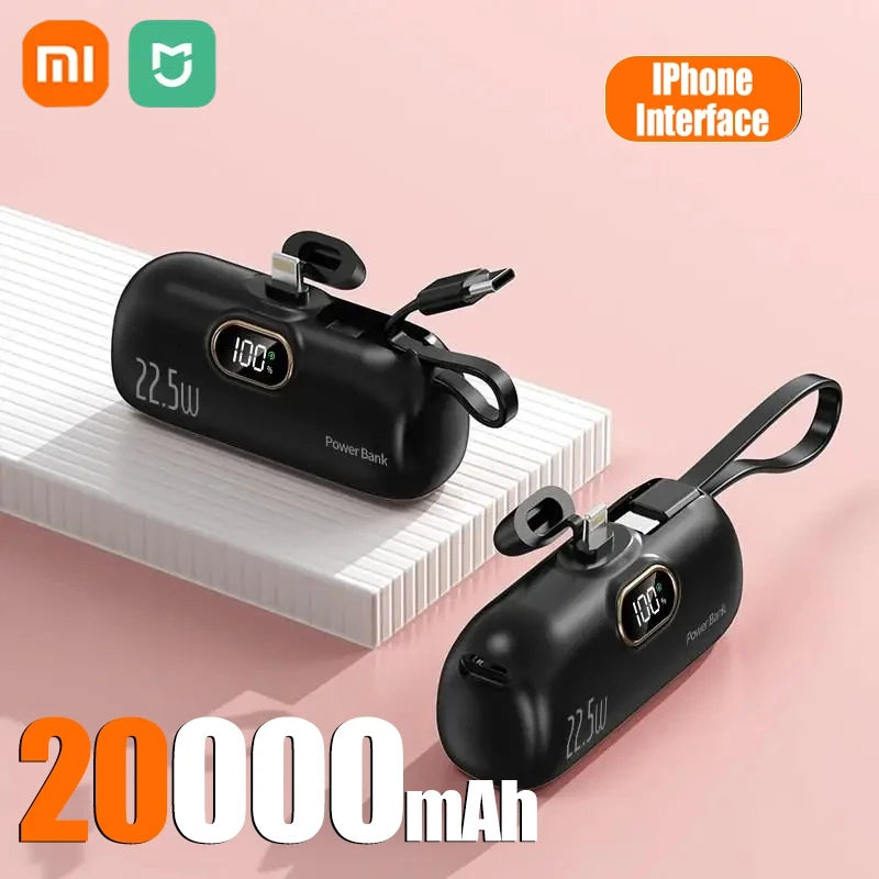 Xiaomi Mini Carregador Portátil Portátil de 30000 mAh, carregamento rápido e prático, adequado para iPhone 16, 15 e 14, bateria externa Samsung