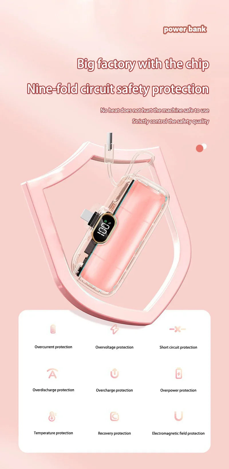 Xiaomi Mini Carregador Portátil Portátil de 30000 mAh, carregamento rápido e prático, adequado para iPhone 16, 15 e 14, bateria externa Samsung