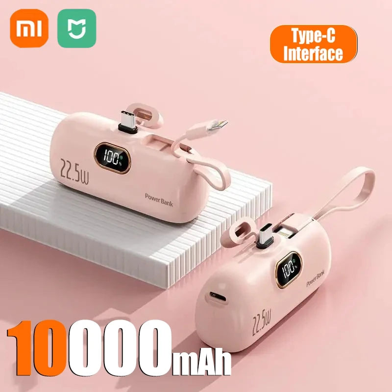 Xiaomi Mini Carregador Portátil Portátil de 30000 mAh, carregamento rápido e prático, adequado para iPhone 16, 15 e 14, bateria externa Samsung