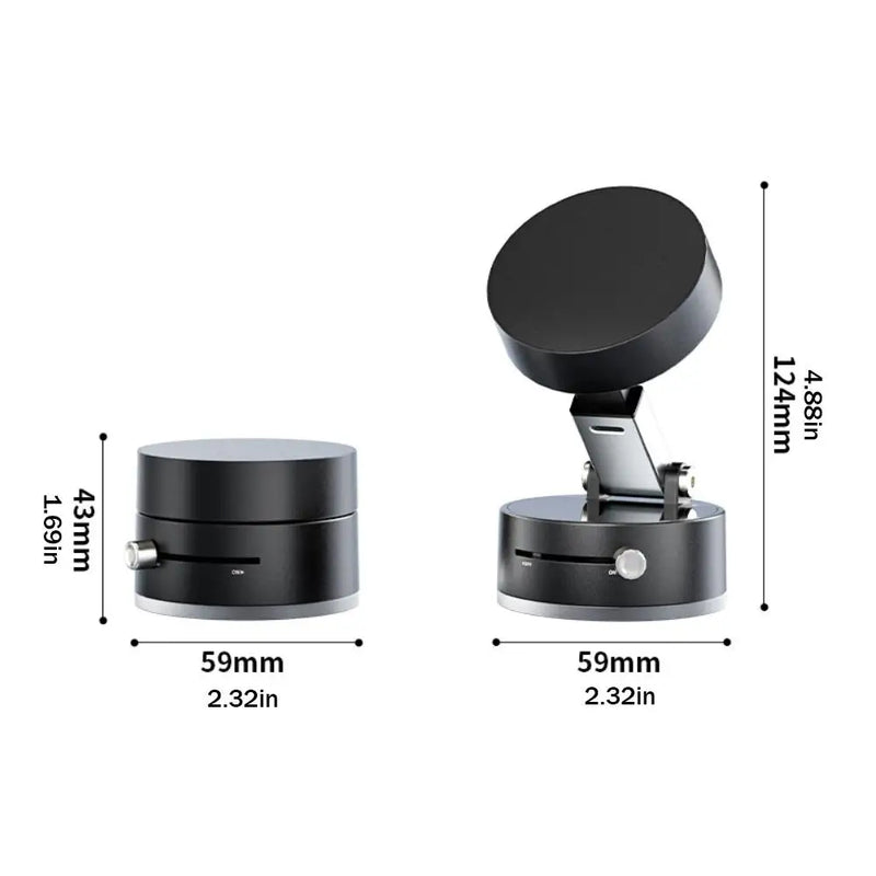 Suporte magnético para celular com ventosa e adsorção a vácuo, suporte para celular com dupla face e viva-voz para carro/academia/espelho.