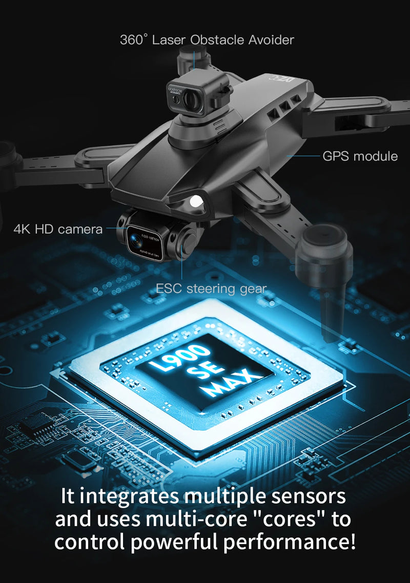 Drone L900 PRO 4K com GPS e Brushless – Estabilidade Profissional