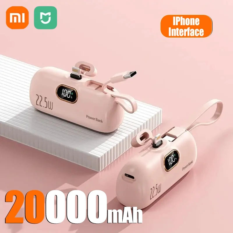 Xiaomi Mini Carregador Portátil Portátil de 30000 mAh, carregamento rápido e prático, adequado para iPhone 16, 15 e 14, bateria externa Samsung