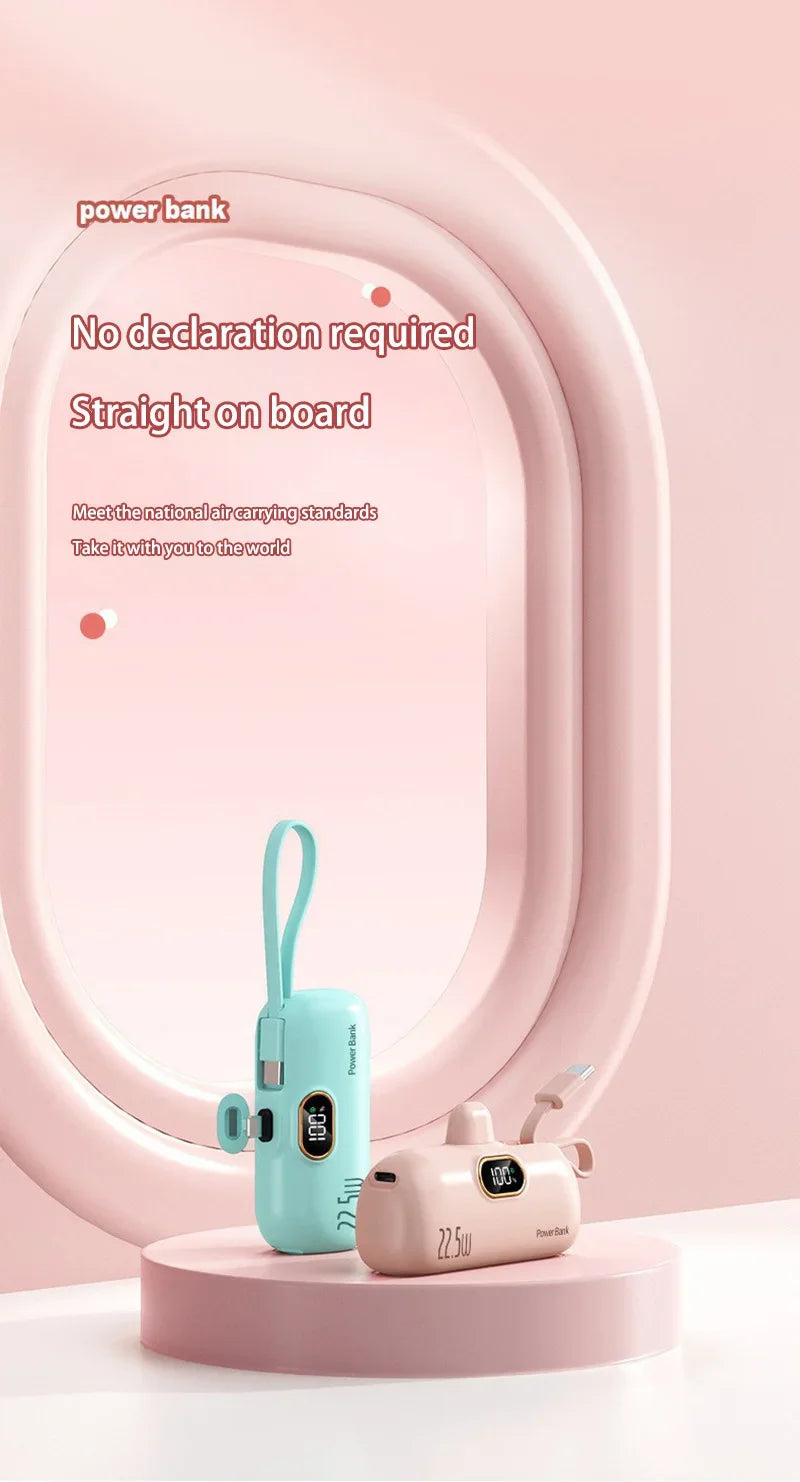Xiaomi Mini Carregador Portátil Portátil de 30000 mAh, carregamento rápido e prático, adequado para iPhone 16, 15 e 14, bateria externa Samsung