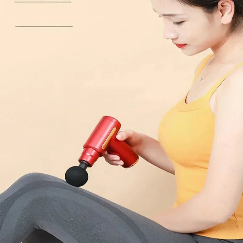 Pistola de Massagem Muscular Portátil – Mini, Leve e Potente | Alívio Profundo com Velocidade Ajustável