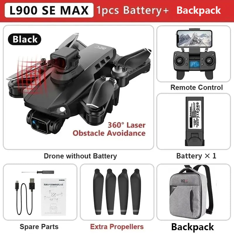 Drone L900 PRO 4K com GPS e Brushless – Estabilidade Profissional