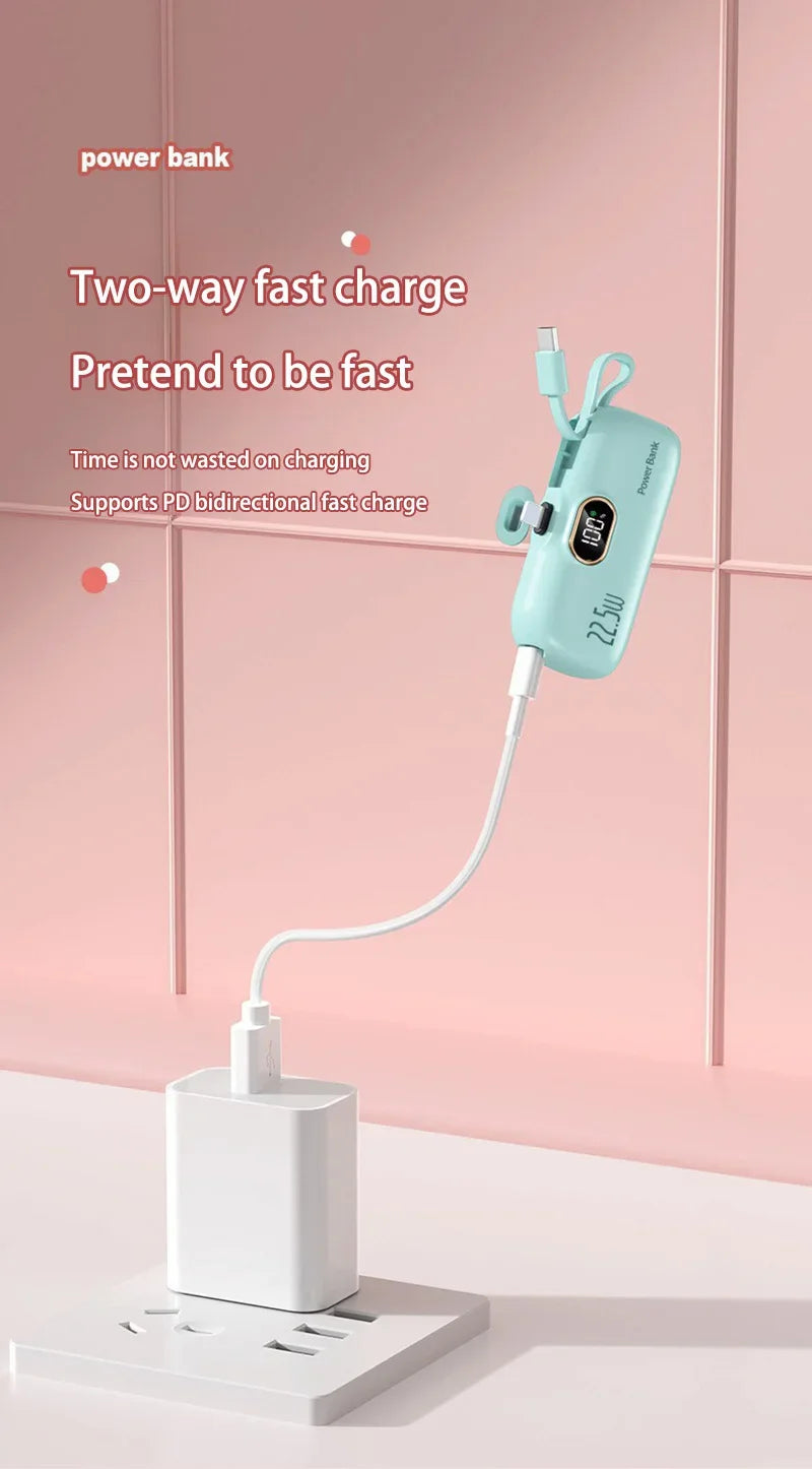 Xiaomi Mini Carregador Portátil Portátil de 30000 mAh, carregamento rápido e prático, adequado para iPhone 16, 15 e 14, bateria externa Samsung