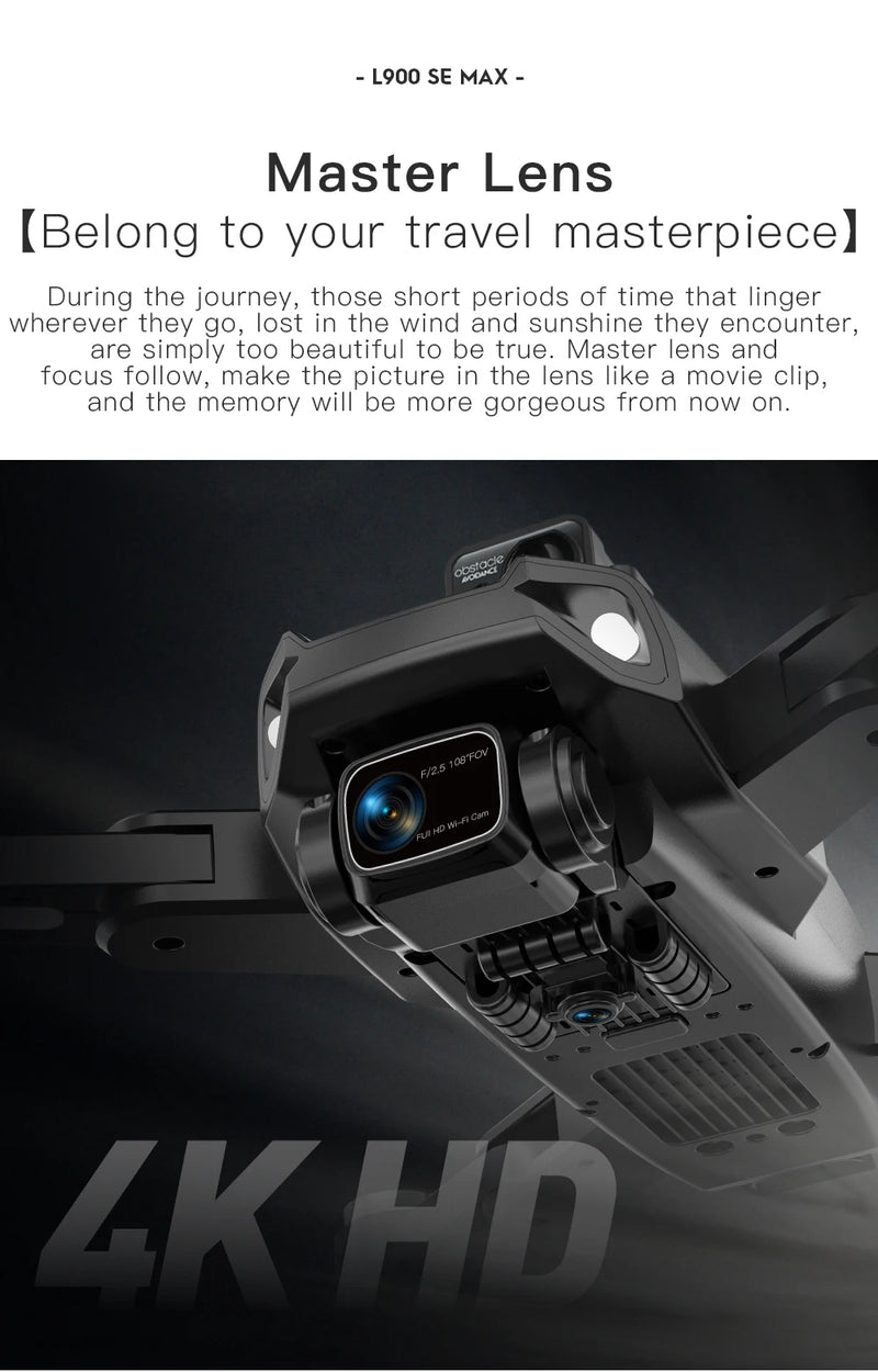 Drone L900 PRO 4K com GPS e Brushless – Estabilidade Profissional