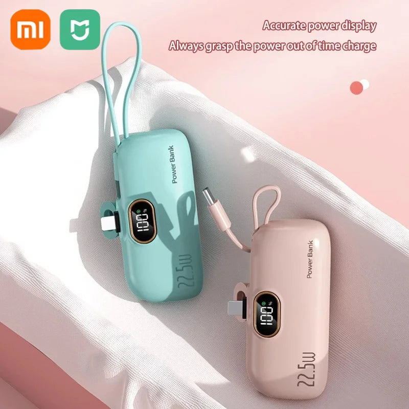Xiaomi Mini Carregador Portátil Portátil de 30000 mAh, carregamento rápido e prático, adequado para iPhone 16, 15 e 14, bateria externa Samsung