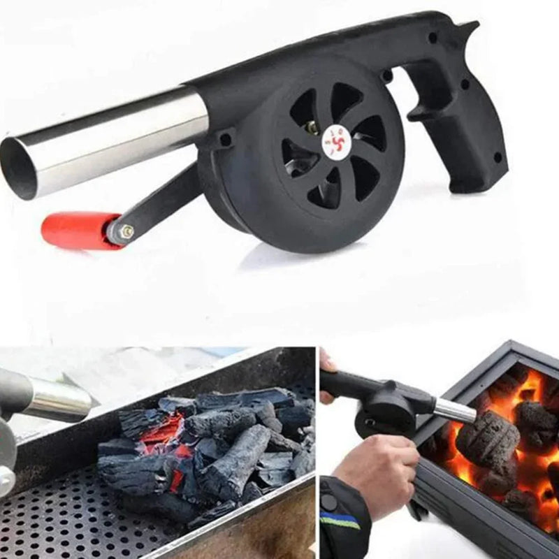 Soprador de mão portátil para churrasco doméstico, pequeno secador de cabelo, acessórios para churrasco ao ar livre, ferramentas