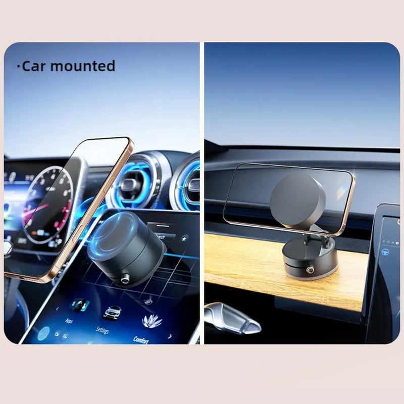 Suporte magnético para celular com ventosa e adsorção a vácuo, suporte para celular com dupla face e viva-voz para carro/academia/espelho.