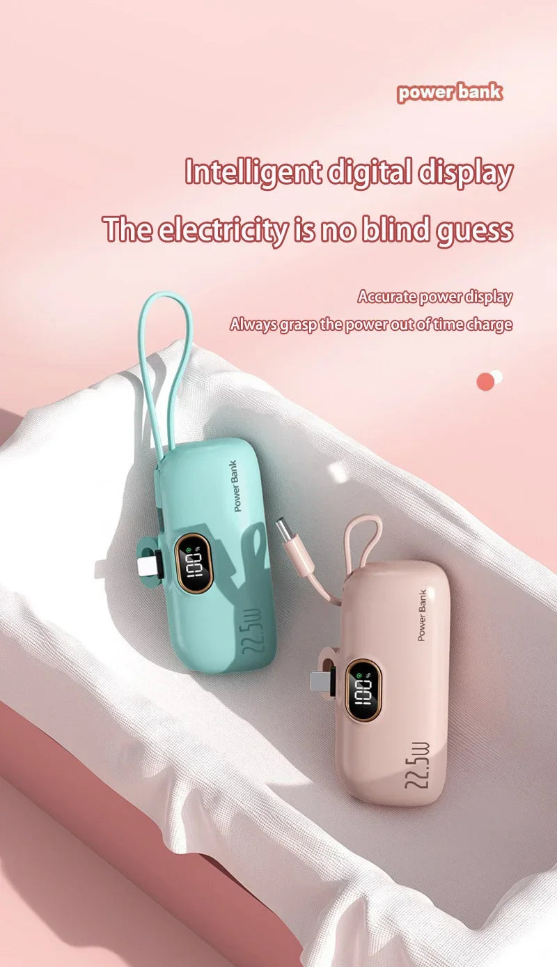 Xiaomi Mini Carregador Portátil Portátil de 30000 mAh, carregamento rápido e prático, adequado para iPhone 16, 15 e 14, bateria externa Samsung