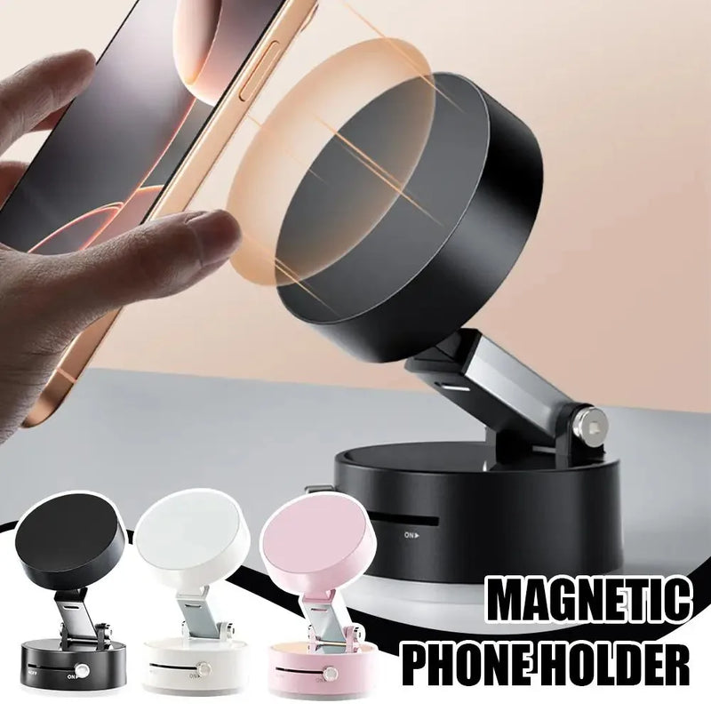 Suporte magnético para celular com ventosa e adsorção a vácuo, suporte para celular com dupla face e viva-voz para carro/academia/espelho.