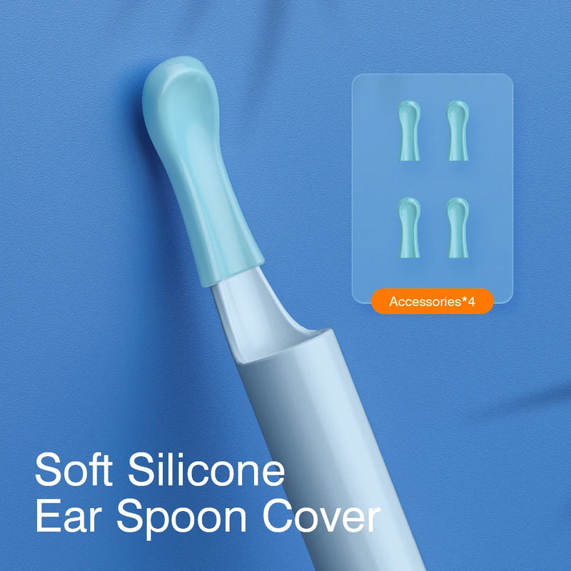 Endoscópio Visual Sem Fio TONGWODE – Removedor de Cera com Colher de Silicone, Câmera 5MP, Otoscopia Iluminado 3,9mm, Bateria 240mAh
