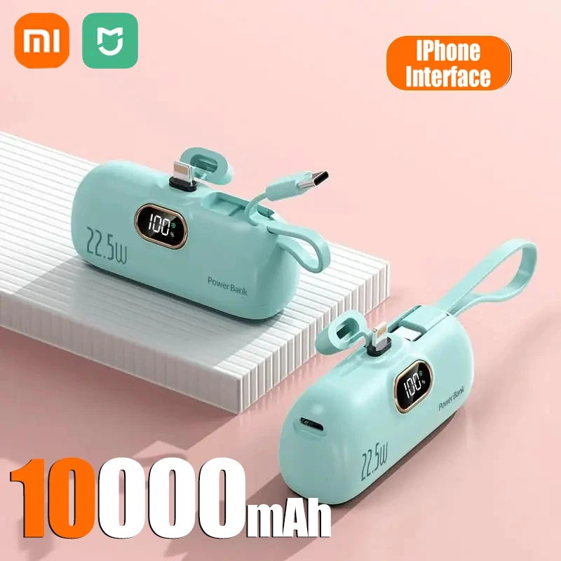 Xiaomi Mini Carregador Portátil Portátil de 30000 mAh, carregamento rápido e prático, adequado para iPhone 16, 15 e 14, bateria externa Samsung