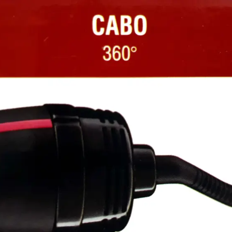 Escova Secadora 3 Em 1 Profissional Seca Alisa Modela Cabelo Preto