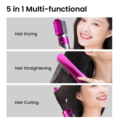 Escova Secador de Cabelo 5 em 1 Multifuncional 110v