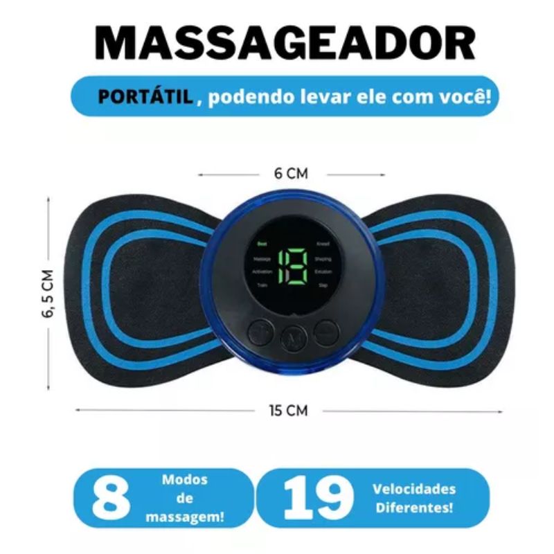 Kit de Massagem Relaxante – Tapete Massageador Elétrico para Pés e Alívio Muscular