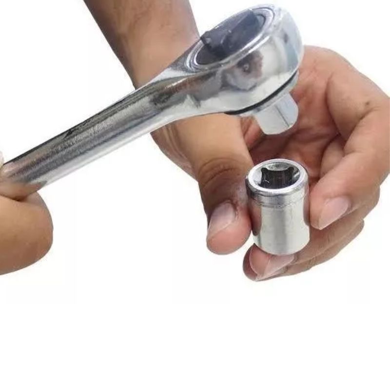 Jogo de Ferramentas 40 Peças com Maleta – Soquetes para Uso Automotível e Doméstico – Cinza