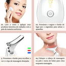 Massageador Facial Anti-Rugas e Flacidez com LED – USB Bivolt