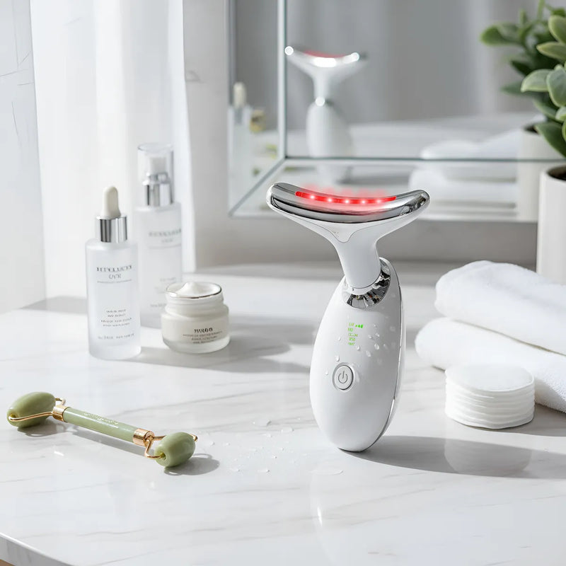 Massageador Facial Anti-Rugas e Flacidez com LED – USB Bivolt